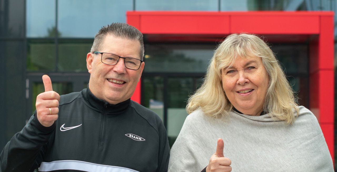 Miljøteamet Dristige hjerter, til venstre Bjørn og til høyre Gunn Elin